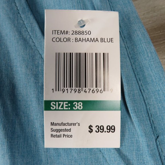 Mountain & Isles* Men's 1.5" Belt Loop Multipocketed Flat Front Shorts~ Size 38W - Picture 4 of 12